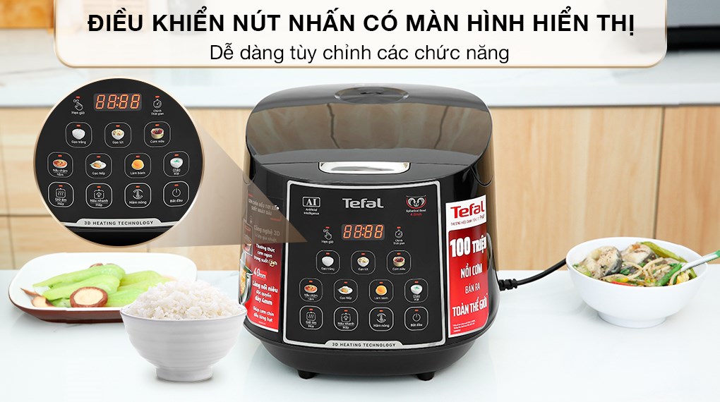 Nồi cơm điện tử Tefal EasyRice Max RK737868 1.8L