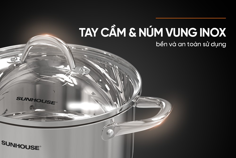 Nồi Inox 3 đáy Sunhouse SHG301-28