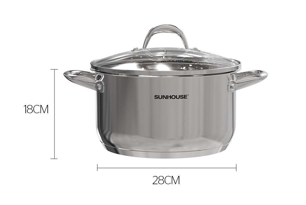 Nồi Inox 3 đáy Sunhouse SHG301-28