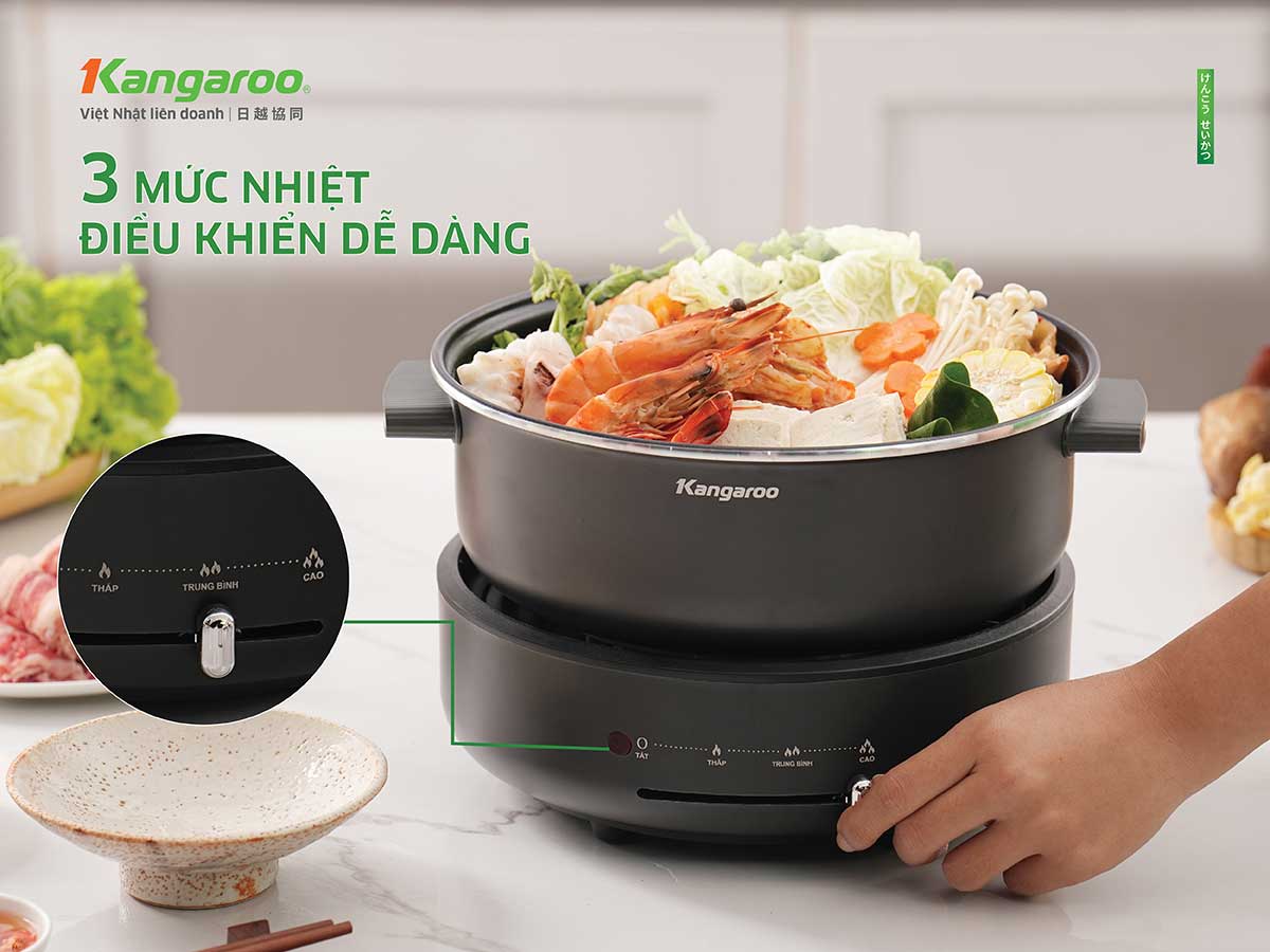 Nồi lẩu điện 4L Kangaroo KG40EH1