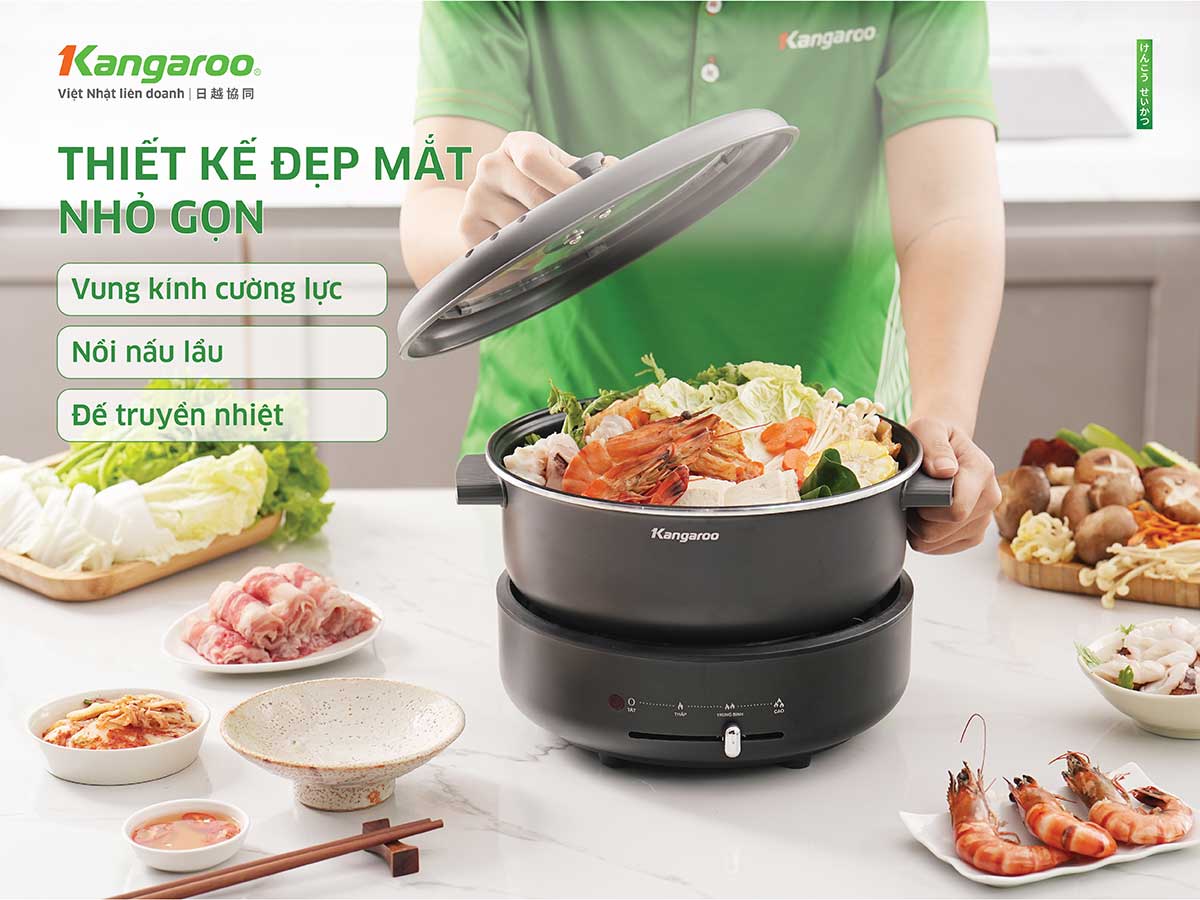 Nồi lẩu điện 4L Kangaroo KG40EH1