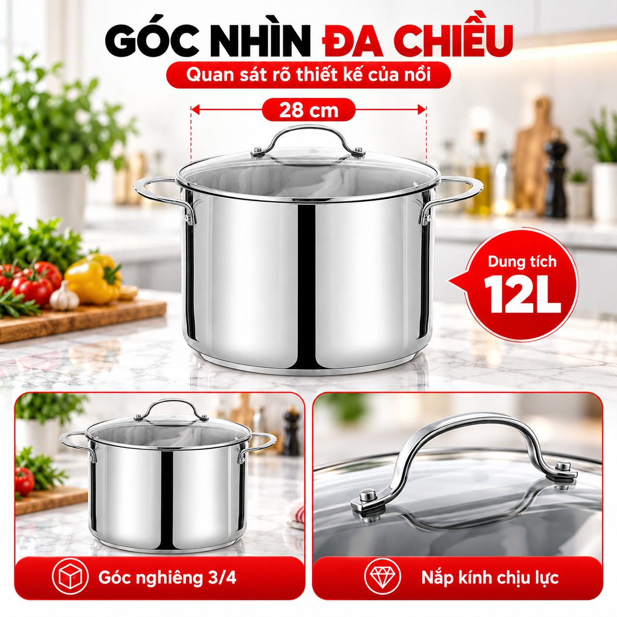 Nồi luộc gà Inox 201 liền khối ROLER RSP-2111SN3.28