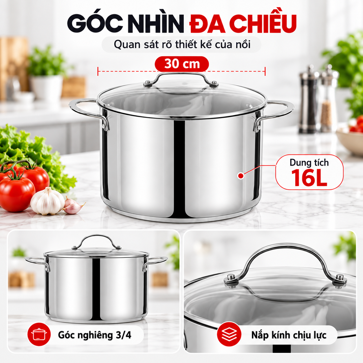 Nồi luộc gà Inox 201 liền khối ROLER RSP-2111SN3.30