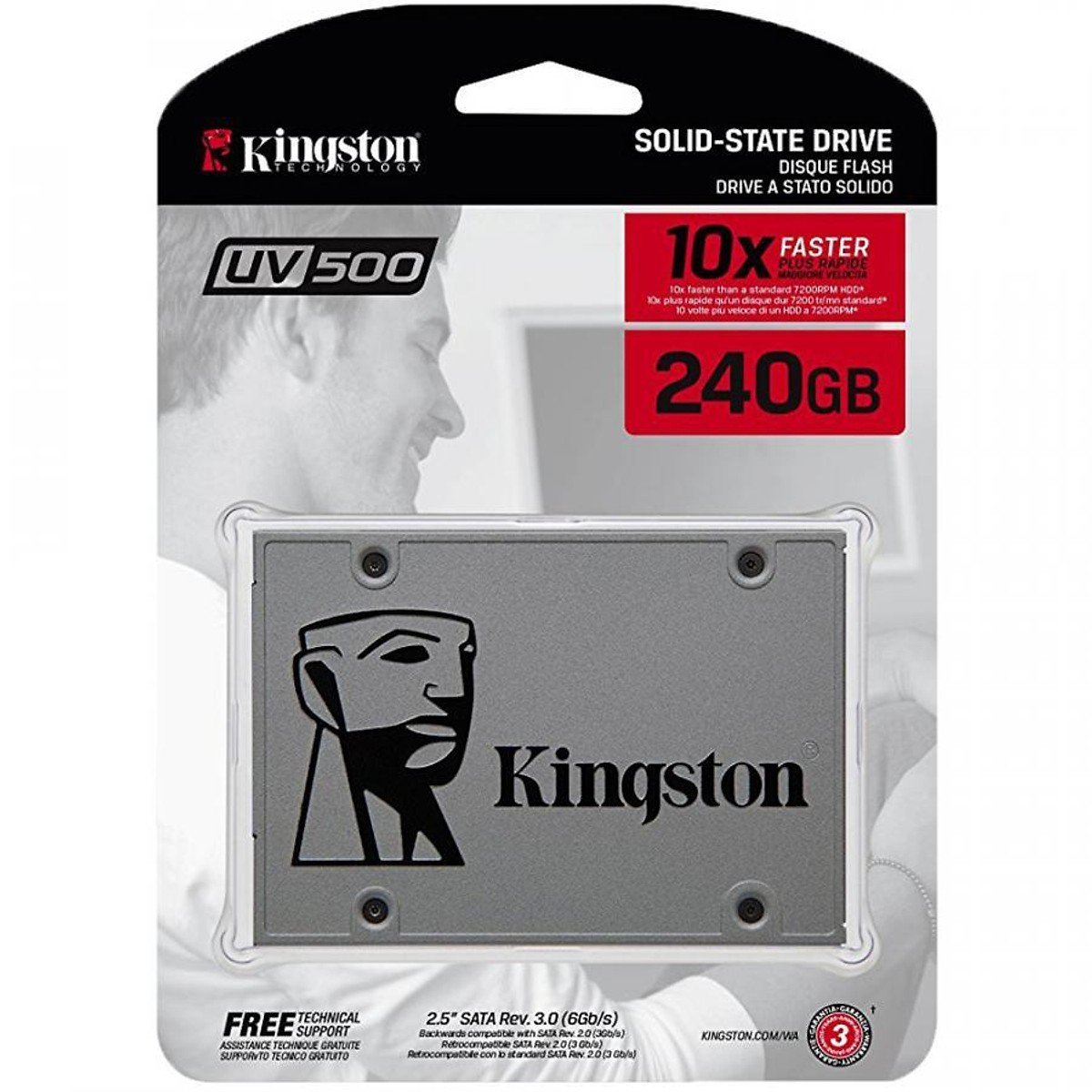 Ổ cứng SSD Kingston UV500 3D-NAND SATA III 960GB SUV500/960G