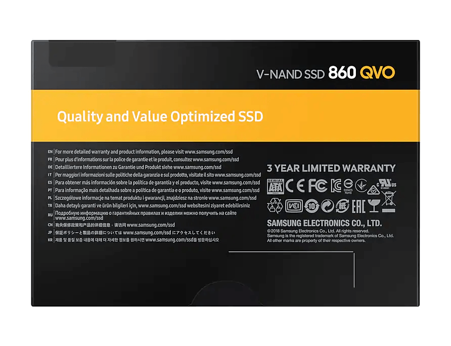 Ổ Cứng SSD Samsung 860 Qvo 4TB 2.5 inch SATA III MZ-76Q4T0BW