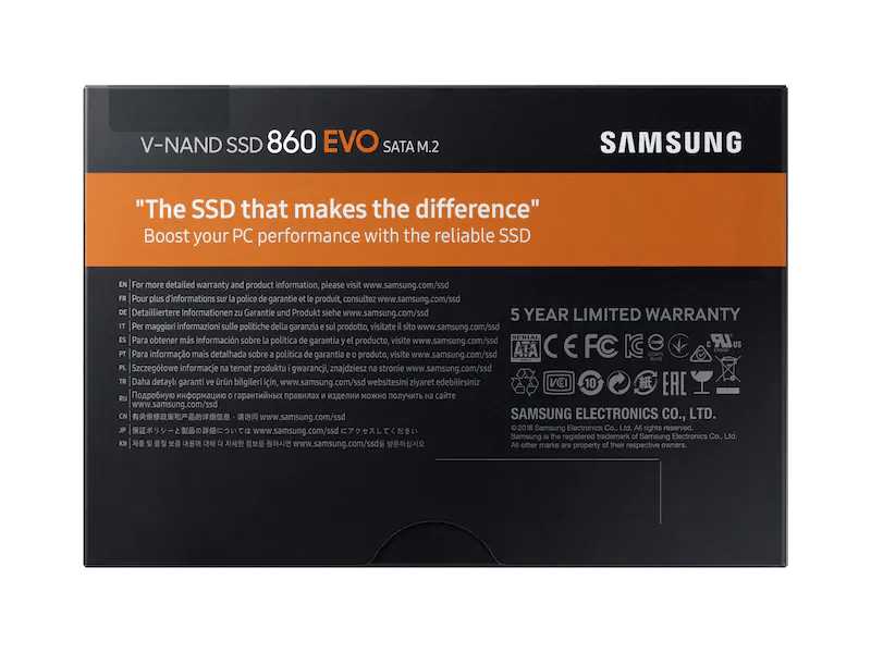 Ổ Cứng SSD Sata III M.2 2280 250GB Samsung 860 Evo MZ-N6E250BW