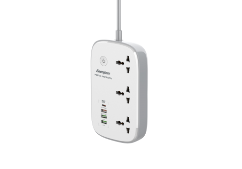 Ổ điện Energizer đa năng WiFi 3AC kèm 3USB-A và 1USB-C sạc nhanh PD (max 30W) - EPB2502EUWE