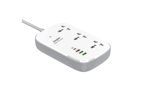 Ổ điện Energizer đa năng WiFi 3AC kèm 3USB-A và 1USB-C sạc nhanh PD (max 30W) - EPB2502EUWE