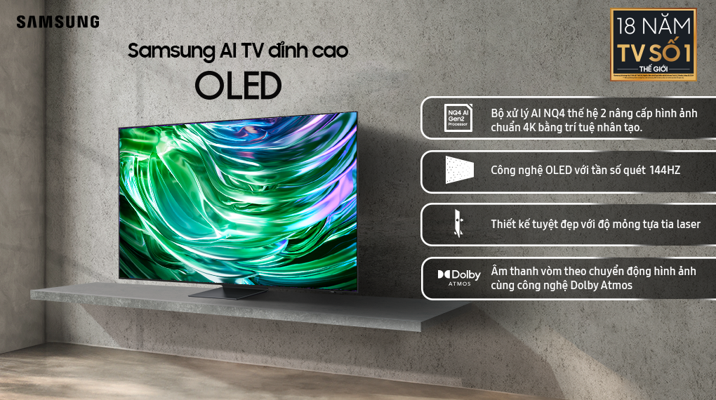 OLED Tivi 4K Samsung 55 inch 55S90D Smart TV