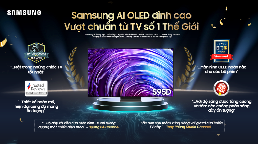 OLED Tivi 4K Samsung 65 inch 65S95D Smart TV