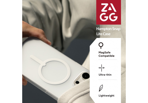 Ốp lưng iPhone 16 - ZAGG ESNTL Hampton Snap Lite - Foggy White - 702316309