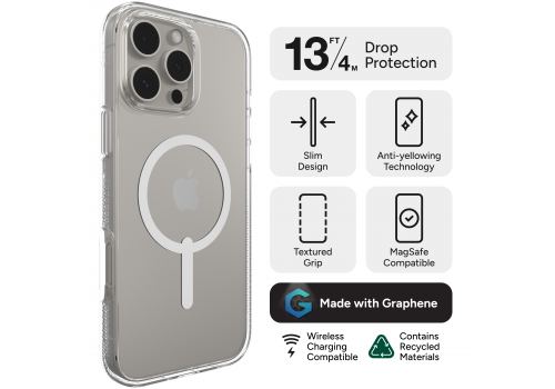 Ốp lưng iPhone 16 Plus - ZAGG Crystal Palace Snap - Clear - 702315043