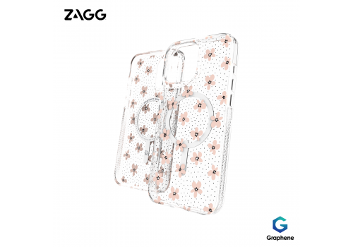 Ốp lưng iPhone 16 Plus - ZAGG Milan Snap - Pink Daisies - 702316370