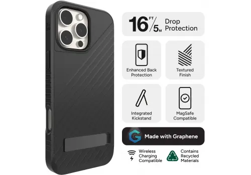 Ốp lưng iPhone 16 Pro - ZAGG Denali Snap KS - Black - 702315252