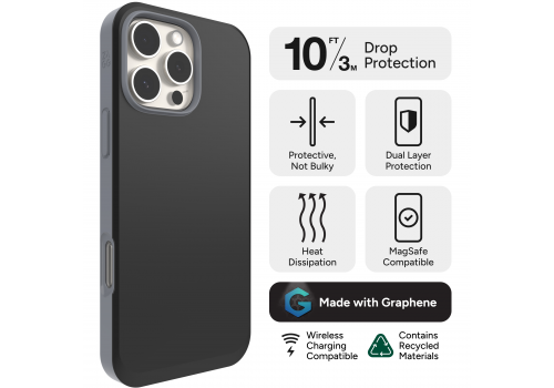 Ốp lưng iPhone 16 Pro Max - ZAGG SoHo Snap - Black - 702315225