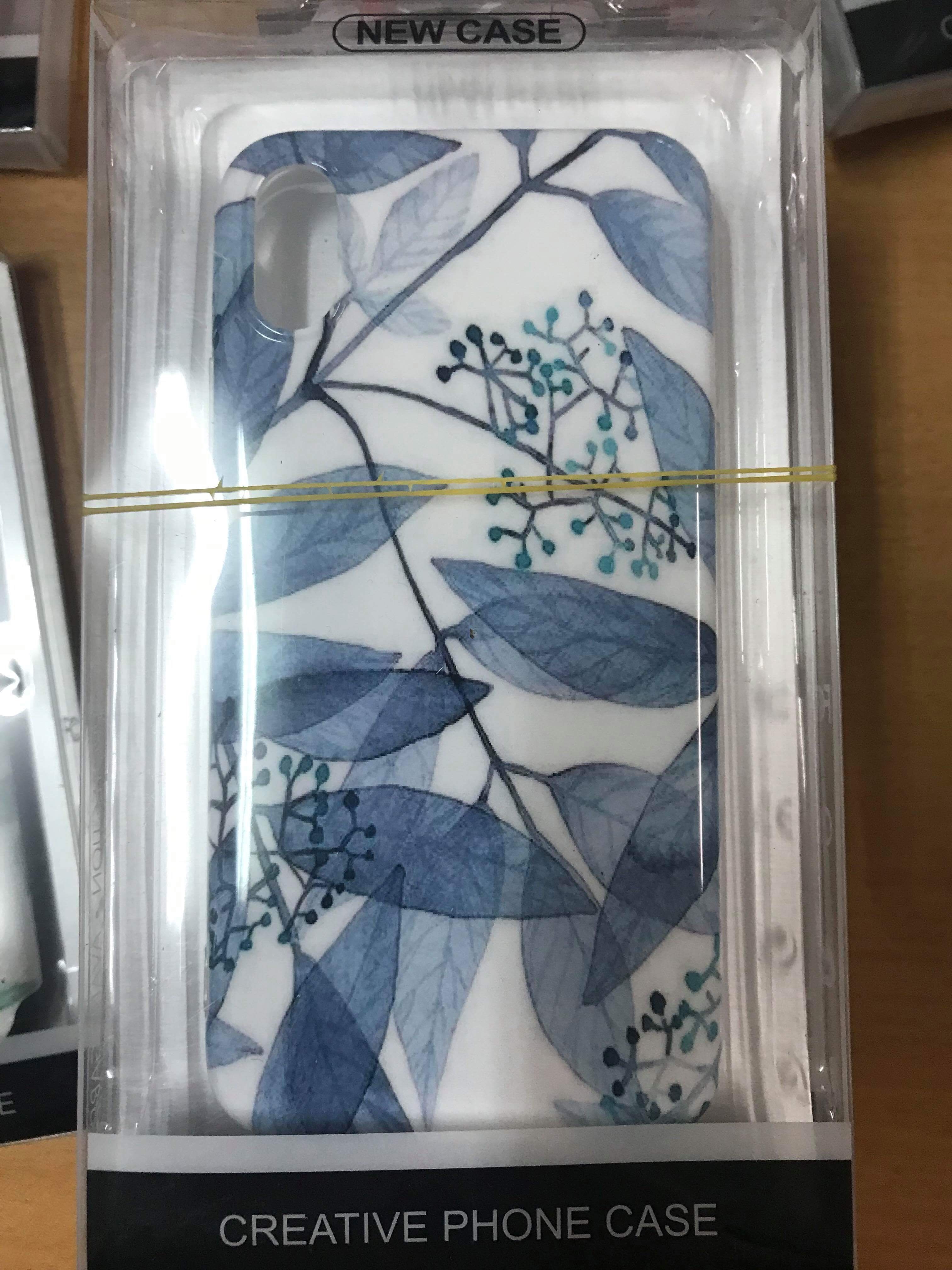 Ốp lưng thời trang Iphone X họa tiết lá xanh