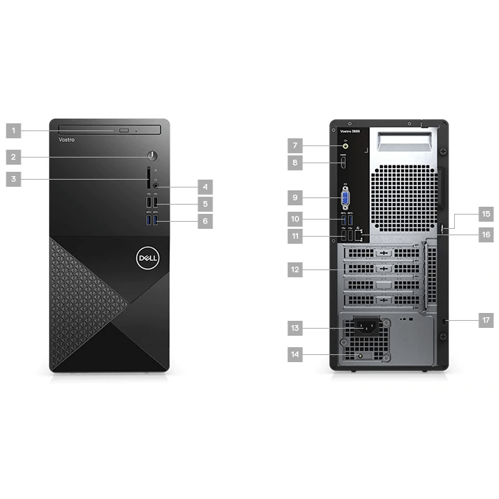 PC Dell Vos 3888(42VT380004)i5 10400/8GB/256GB SSD