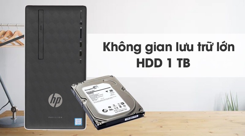 PC HP Pavilion 590-p0108d(6DV41AA) i3-9100/4GB/1TB/DVDRW/Win 10/Wifi ac