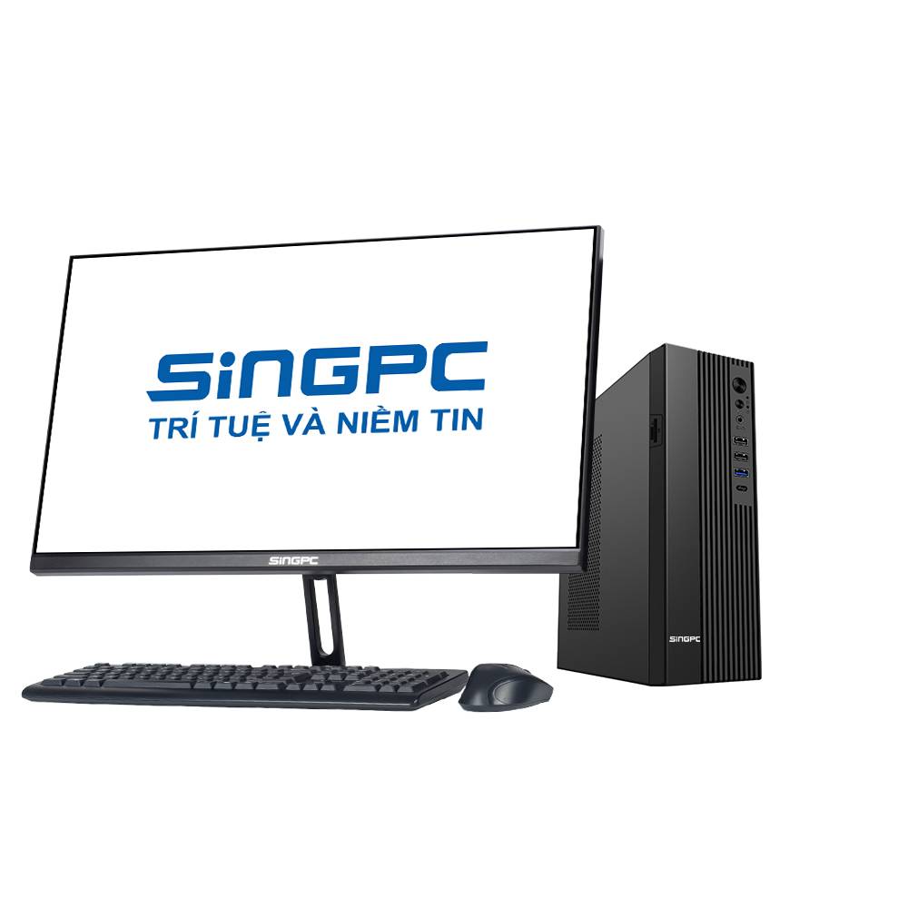 PC SingPC MMC4720-W(Cel J4125 Quad-core 2.0GHz/4GB/256GB SSD/K+M không dây, Win 11 Pro cài sẵn)