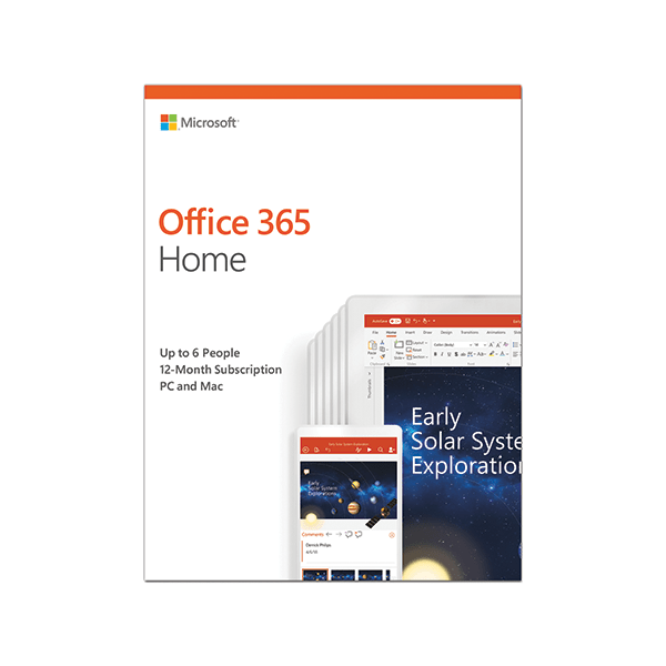 Phần mềm Microsoft Office 365 Home English 1YR P4 (6GQ-00968) - (6 user - 30 thiết bị - Win/Mac)