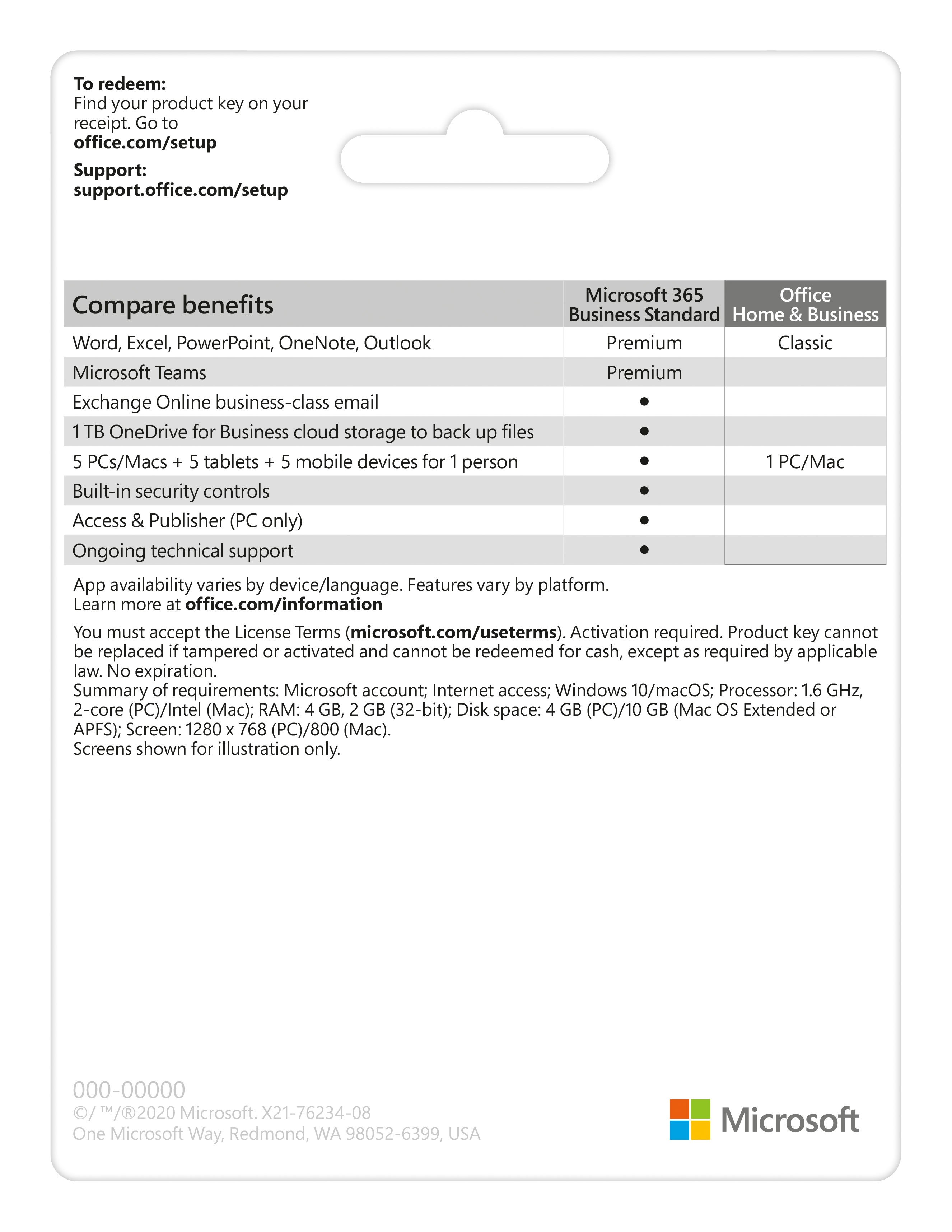 Phần mềm Microsoft Office Home and Business 2019 English APAC EM Medialess P6 (T5D-03302)