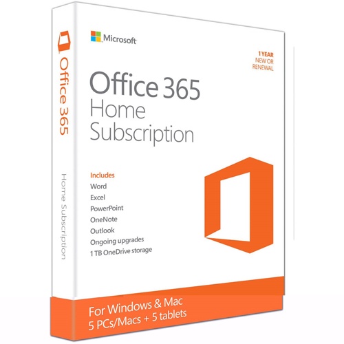 Phần mềm Office 365 Home English APAC EM Subscr 1YR Medialess P2 (6GQ-00757)