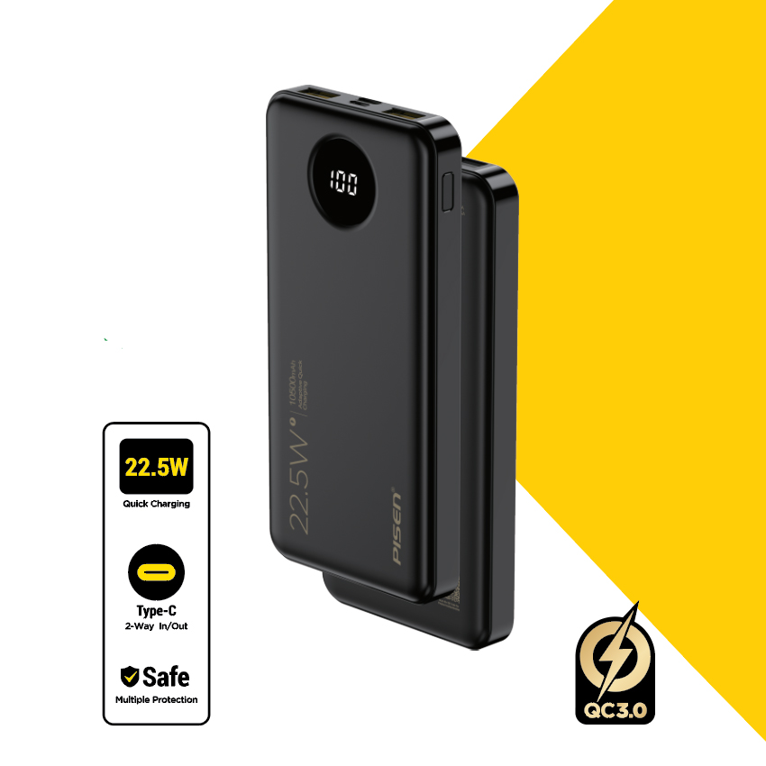 Pin dự phòng Pisen PRO -Power Cube 22.5W 10000mAh TS-D300(GLB)