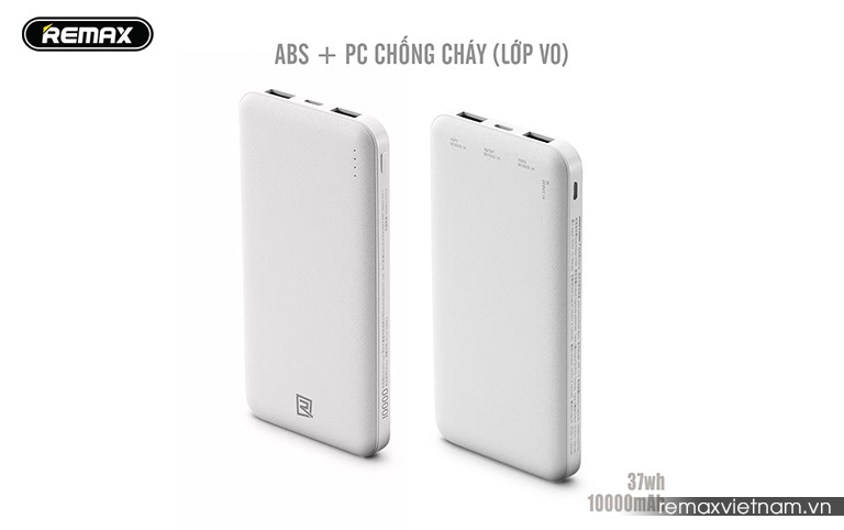Pin dự phòng Remax Jane Series 2USB 10000mAh RPP-119 (Black/ White)