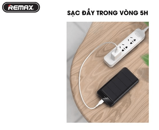 Pin dự phòng Remax Leader Series 2USB 10000mAh RPP-139 (Black/ White) - Bảo hành 30 ngày
