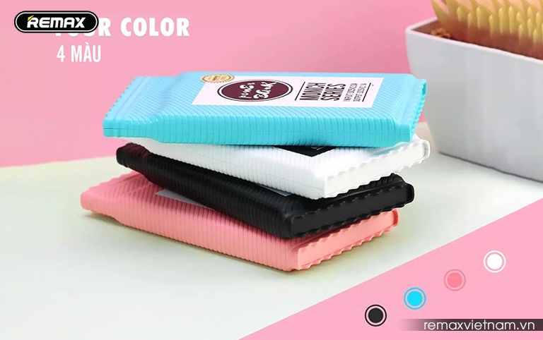 Pin dự phòng Remax Monch Series 2USB 10000mAh RPP-97 (Black/ White) - Bảo hành 30 ngày