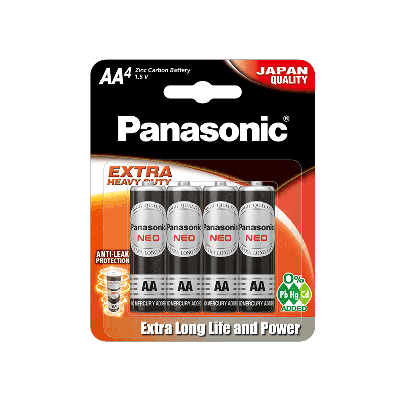 Pin Panasonic Manganese R6NT/4B - 4 viên AA/ vỉ