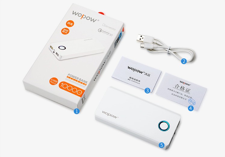 Pin sạc dự phòng 10.000mAh WOPOW E10000 Plus Q - Bảo hành 30 ngày