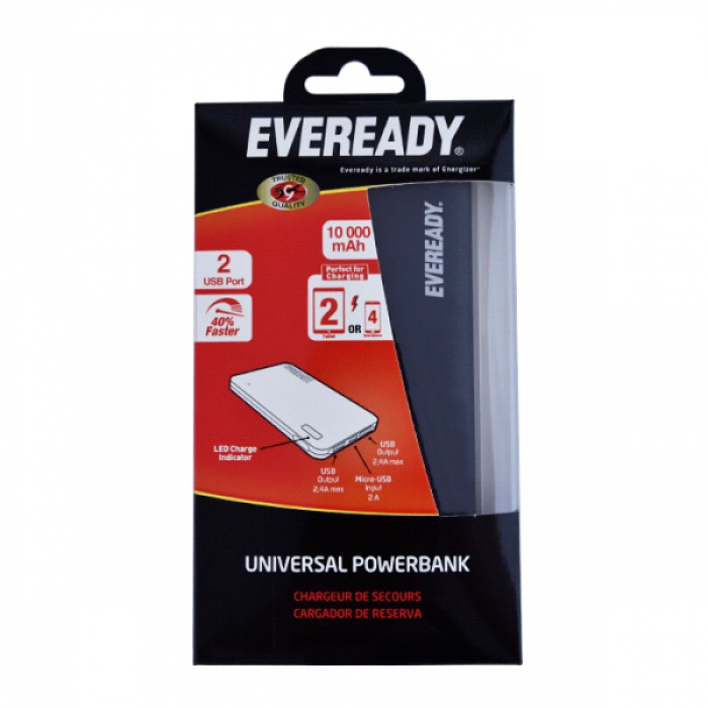 PIN SẠC DỰ PHÒNG 2 OUTPUT ENERGIZER EVEREADY 10000MAH LI-PO PPA10000BE