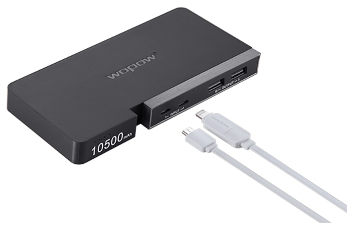 Pin sạc dự phòng WOPOW S10 10.500mAh - Bảo hành 30 ngày