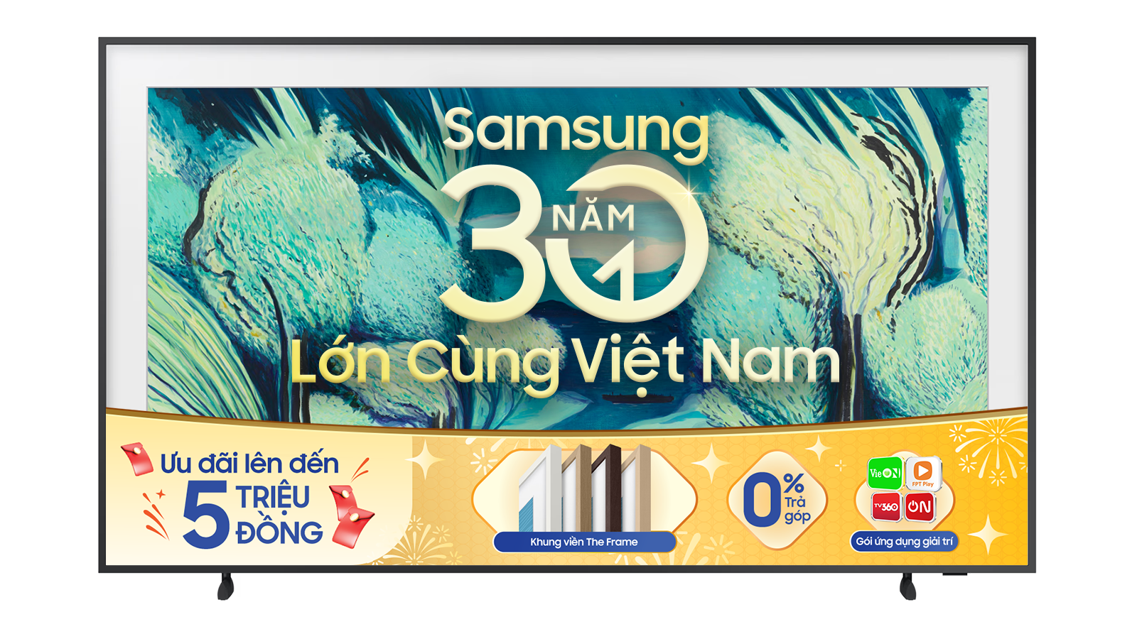 QLED Tivi Khung Tranh Samsung 4K 75 inch 75LS03F Lifestyle TV