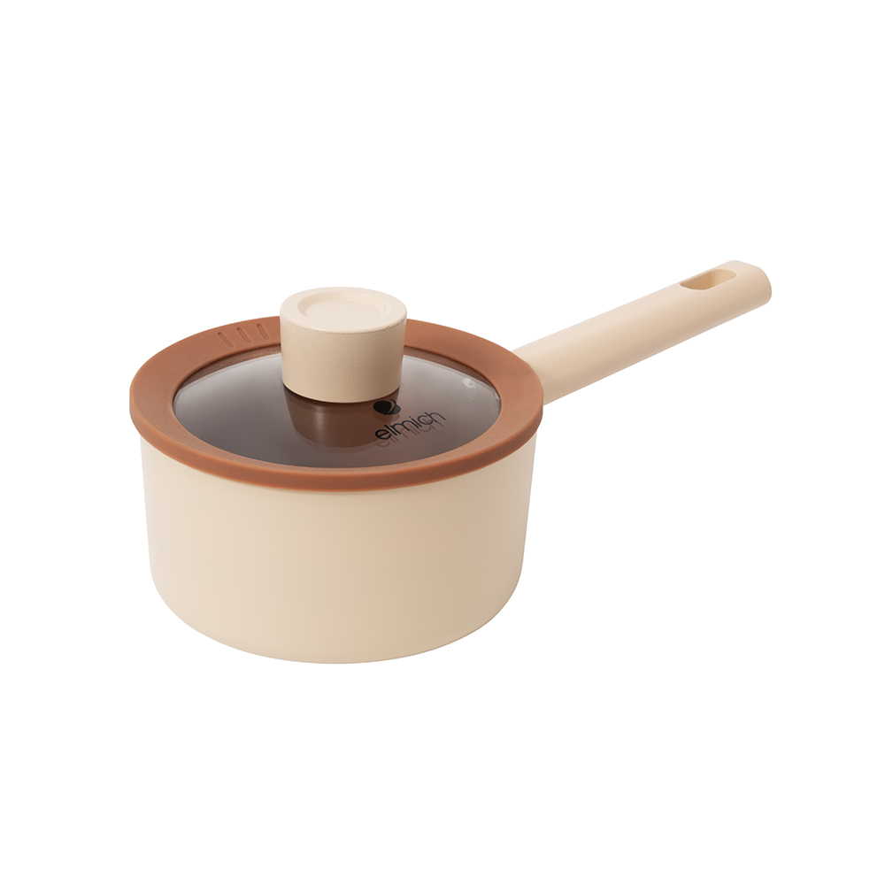 Quánh phủ sứ ceramic Elmich Mocha size 16cm EL5539MC16