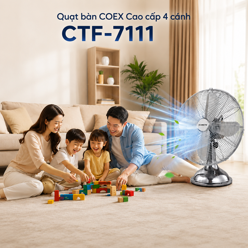 Quạt bàn COEX Cao cấp 4 cánh – CTF-7111