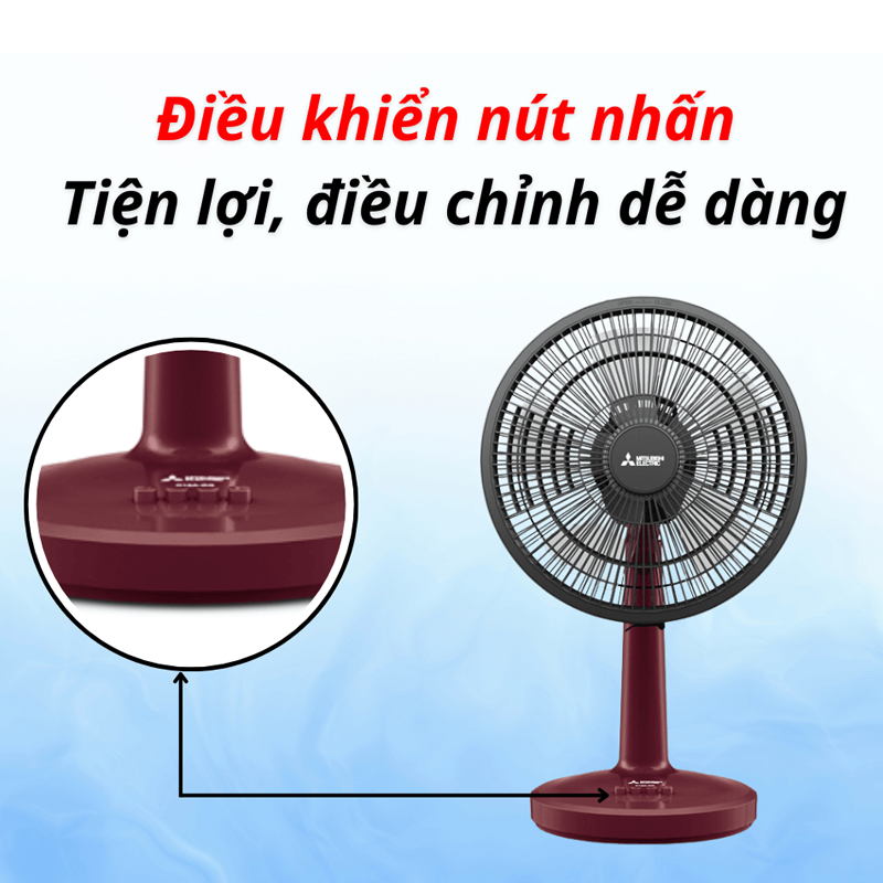 Quạt bàn Mitsubishi D16A-GB CY-RD- Thailand