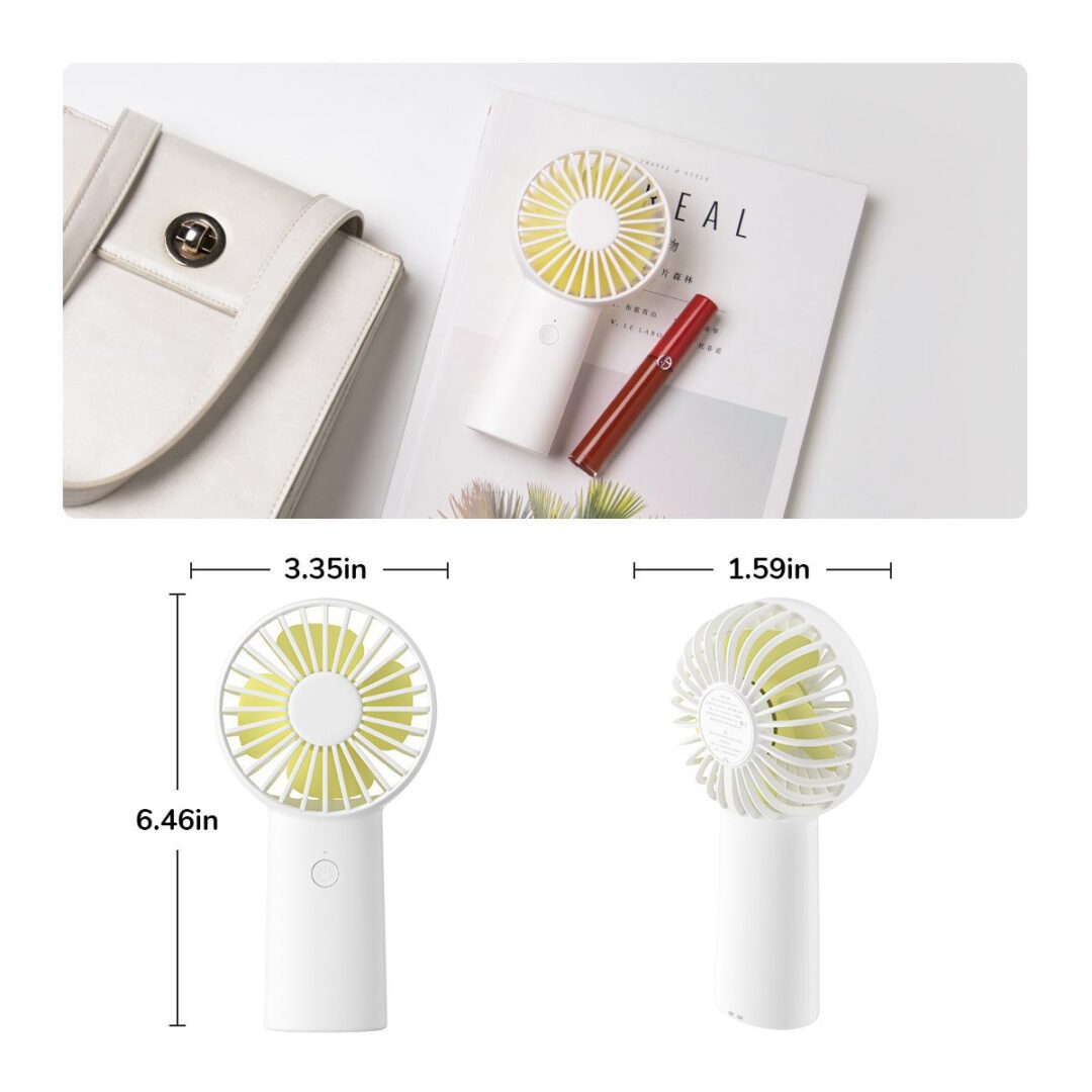 Quạt Cầm Tay Mini Jisulife FA20X Plus ABS 4000mAh Xanh lá/ Trắng