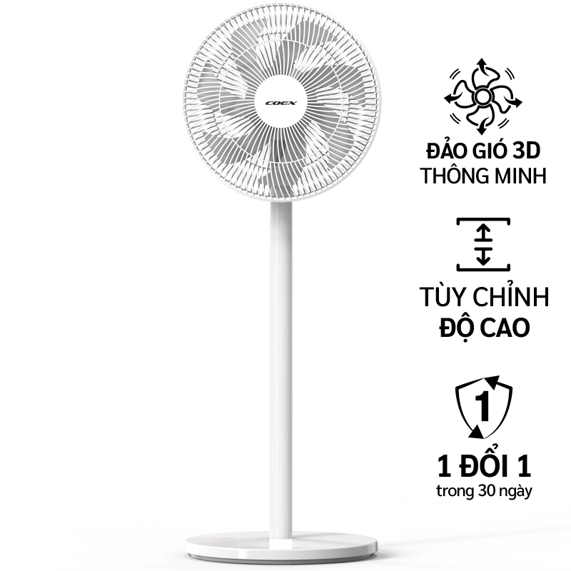 Quạt cây 7 cánh Coex CF-7124 Màu trắng