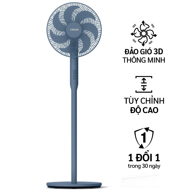Quạt cây 7 cánh Roler RF-7126 Màu Xám