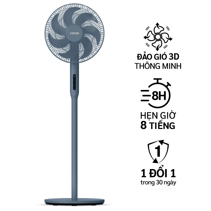 Quạt cây 7 cánh Roler RF-7127A Màu xám (Điều khiển từ xa)