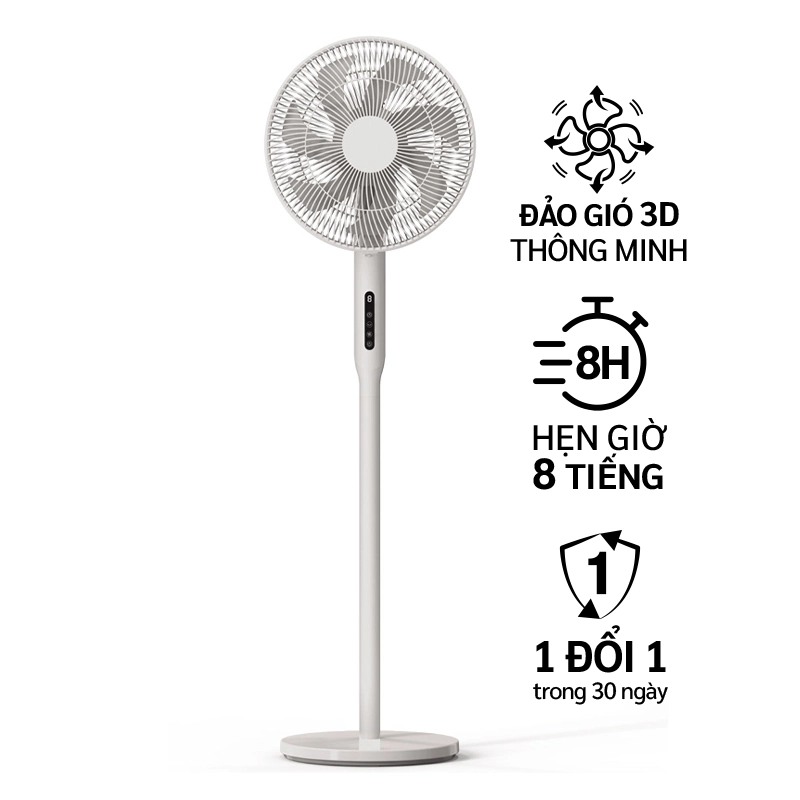 Quạt cây 7 cánh Roler RF-7127A Màu xám (Điều khiển từ xa)