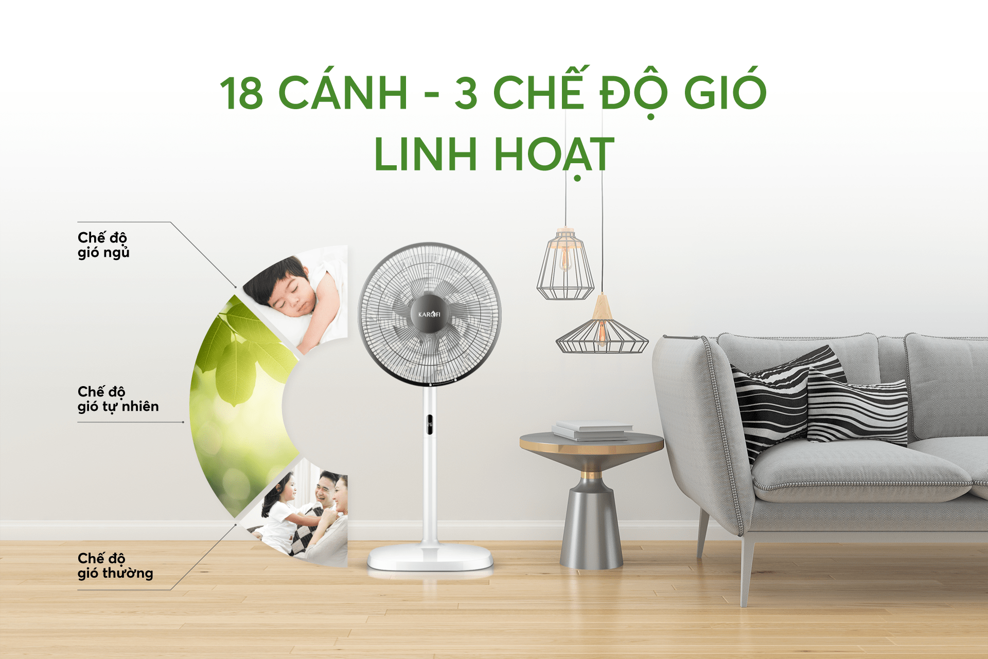 Quạt cây Karofi KF-352DC