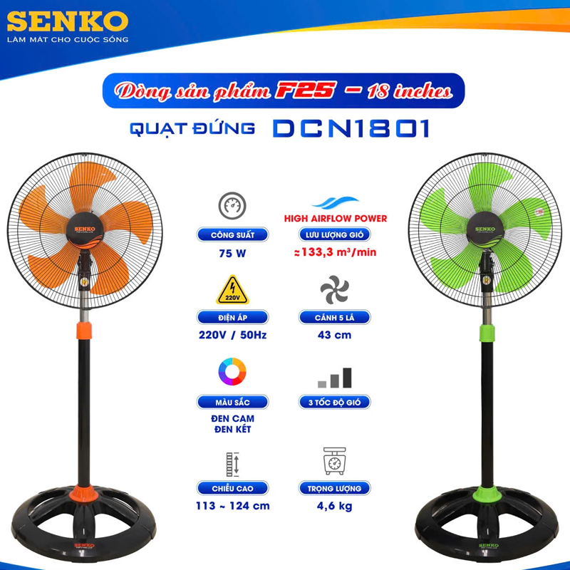Quạt cây Senko DCN1801