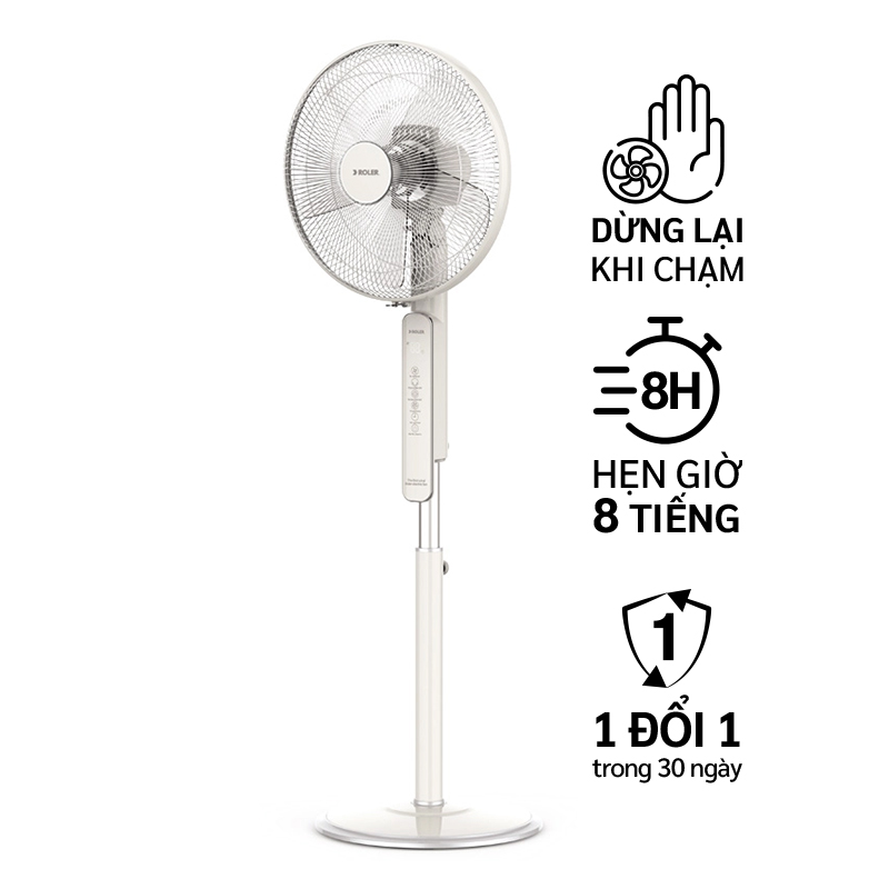Quạt cây thông minh 5 cánh Roler RF-7125A Màu Xám (Điều khiển từ xa)