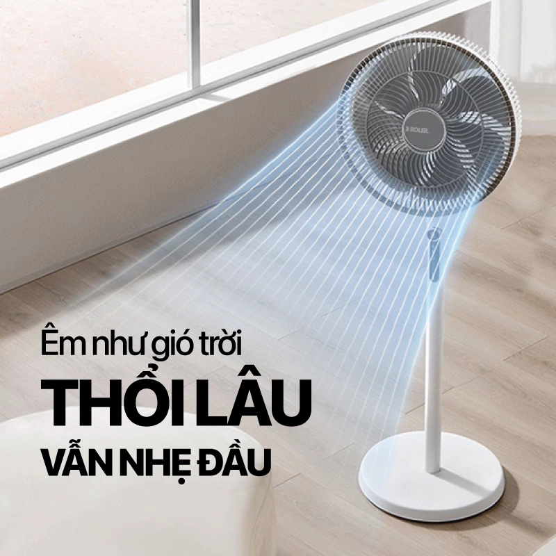 Quạt cây thông minh 7 cánh Roler RF-7124A Mầu trắng (Điều khiển từ xa)