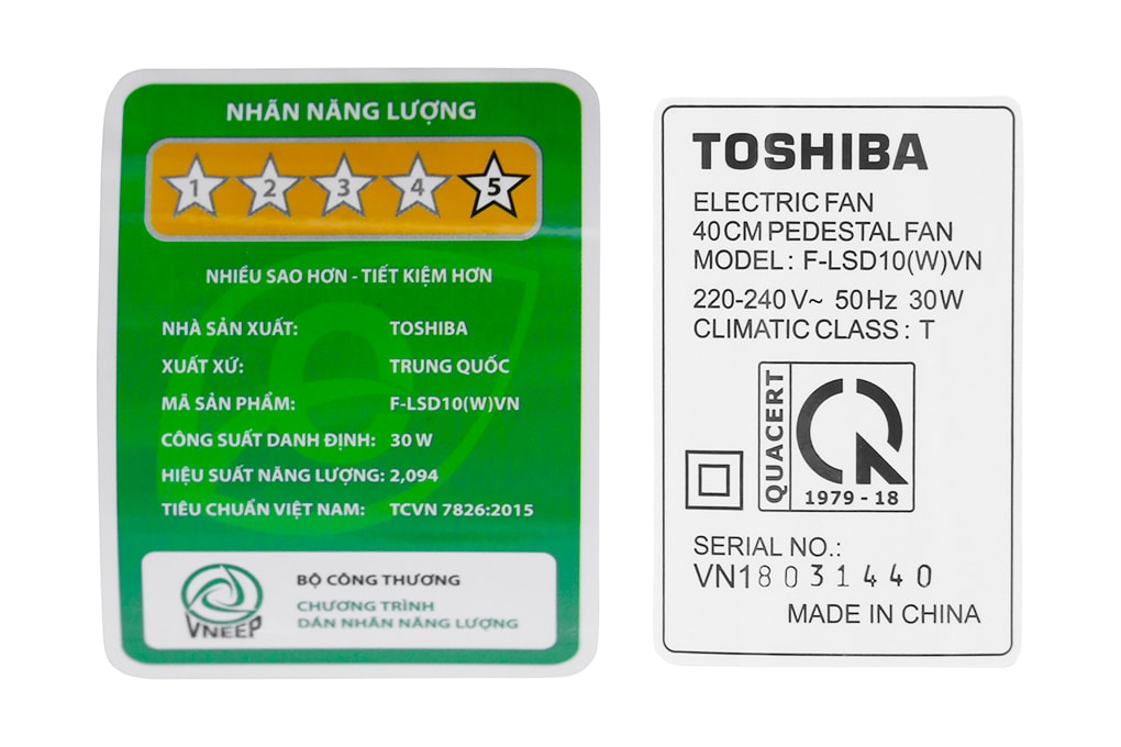 Quạt cây Toshiba Inverter DC F-LSD10(H) - Có điều khiển