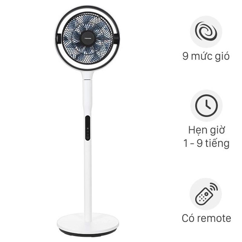 Quạt cây tuần hoàn Toshiba F-DSC80XVN(W)-có điều khiển