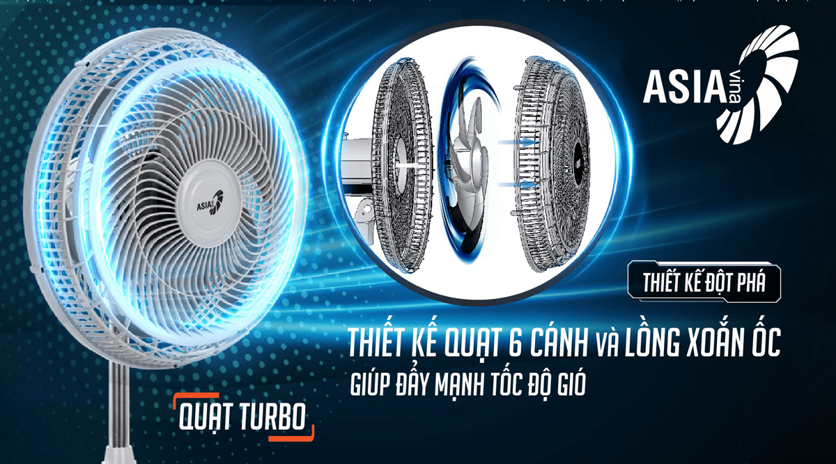 Quạt cây Turbo Asia DTB1601-XV0